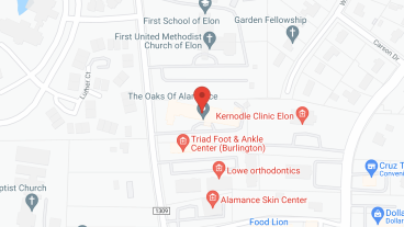 The Oaks of Alamance in google map