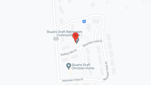 Map of the neighborhood around Stuarts Draft Retirement Community