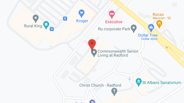 Commonwealth Senior Living at Radford in google map