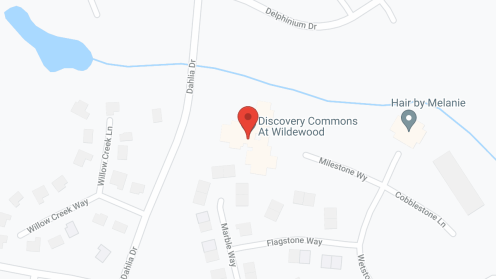 Map of the neighborhood around Discovery Commons at Wildewood