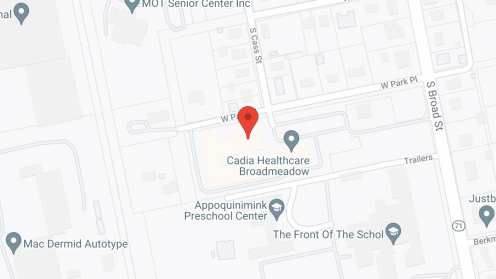 Map of the neighborhood around Cadia Rehabilitation Broadmeadow