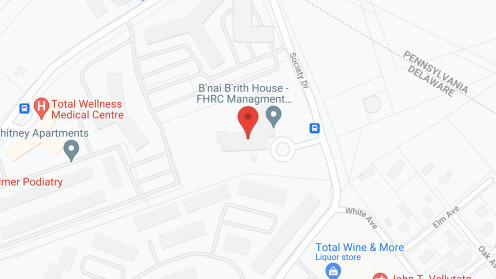 Map of the neighborhood around B'Nai B'Rith House