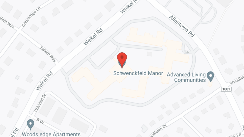 Map of the neighborhood around Schwenckfeld Manor