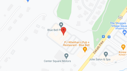 Map of the neighborhood around Blue Bell Place