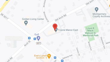 Towne Manor East in google map