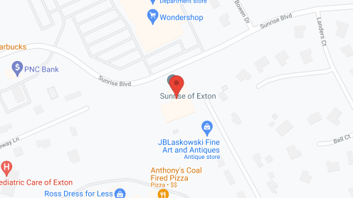 Map of the neighborhood around Morningside House of Exton