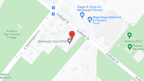 Map of the neighborhood around Bethesda Court