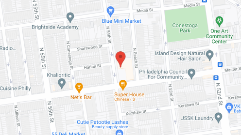 Map of the neighborhood around Simpson Fletcher Conestoga