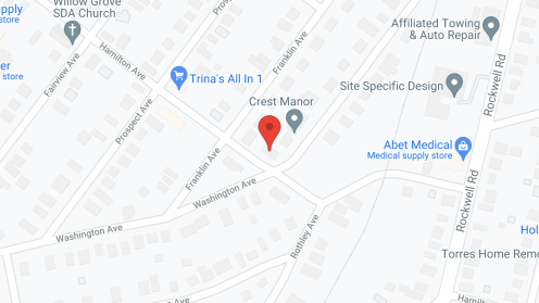 Map of the neighborhood around Crest Manor