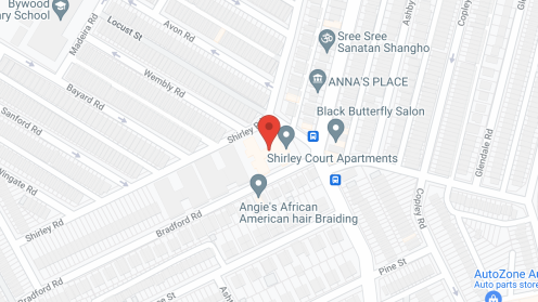 Map of the neighborhood around Shirley Court Apartments