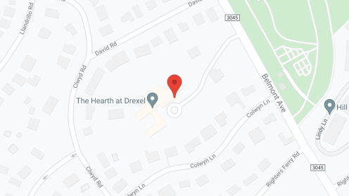 Map of the neighborhood around The Hearth at Drexel
