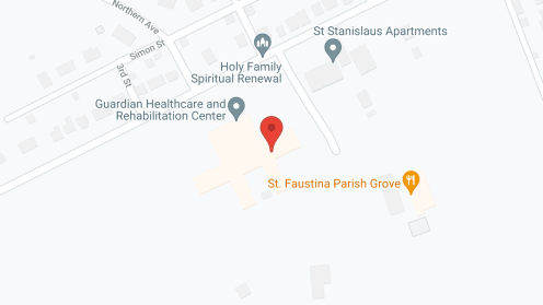 Map of the neighborhood around Guardian Elder Care Center