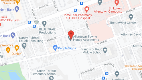 Map of the neighborhood around Towne House Apartments