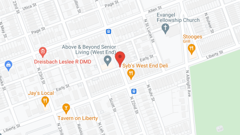 Map of the neighborhood around Above All Senior Care