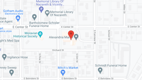 Map of the neighborhood around Alexandria Manor Senior Living Centers