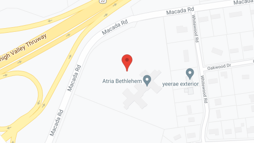 Map of the neighborhood around Atria Bethlehem