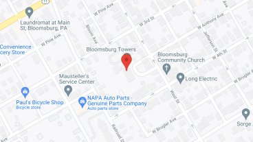 Bloomsburg Towers in google map