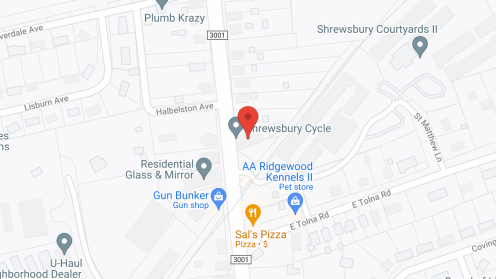 Map of the neighborhood around Shrewsbury Courtyards Assoc