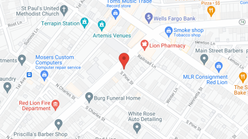 Map of the neighborhood around Larkin Homes