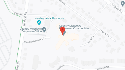 Map of the neighborhood around Country Meadows of Hershey