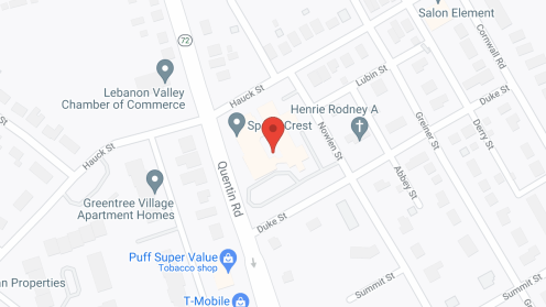 Map of the neighborhood around Spang Crest