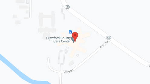 Map of the neighborhood around Crawford County Care Ctr