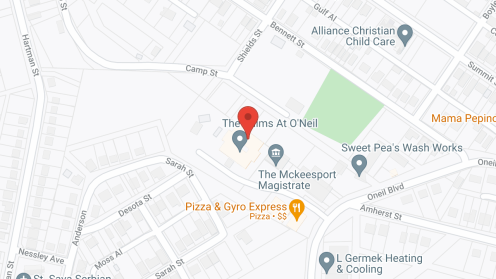 Map of the neighborhood around The Palms at O'Neil