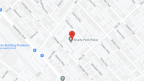 Map of the neighborhood around Shady Park Place