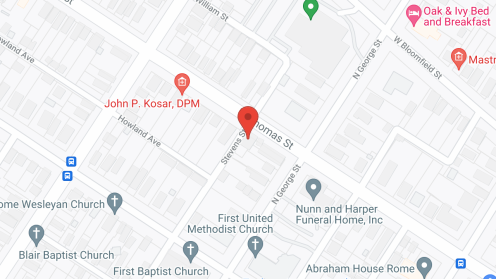 Map of the neighborhood around Hillcrest Home
