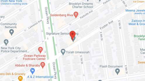 Map of the neighborhood around Signature Senior Living
