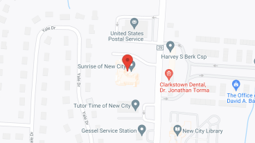Sunrise of New City in google map