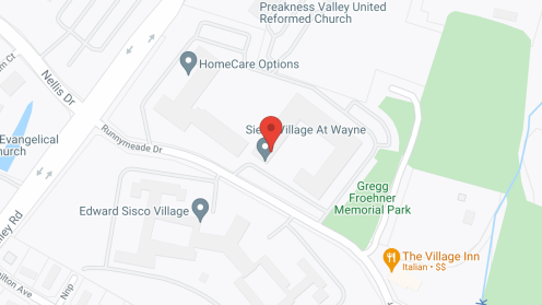Map of the neighborhood around Siena Village At Wayne