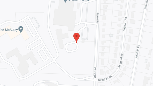 Map of the neighborhood around The McAuley, a CCRC
