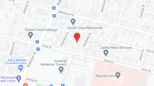 Map of the neighborhood around Fall River Jewish Home
