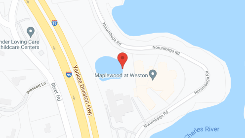 Map of the neighborhood around Maplewood at Weston