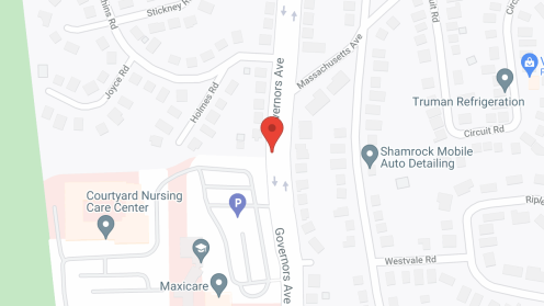 Map of the neighborhood around Courtyard Nursing Care Center