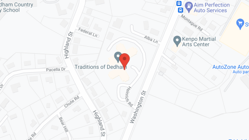 Map of the neighborhood around Traditions of Dedham