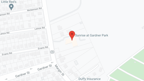 Map of the neighborhood around Sunrise of Gardner Park