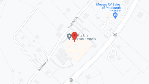 Map of the neighborhood around Quality Life Services Apollo