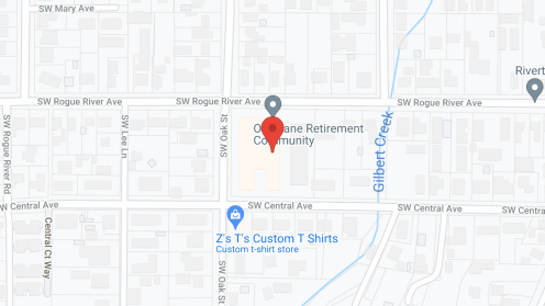 Map of the neighborhood around Oak Lane