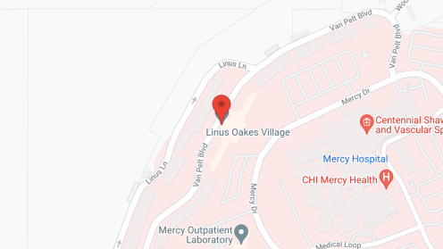 Map of the neighborhood around Linus Oakes Village