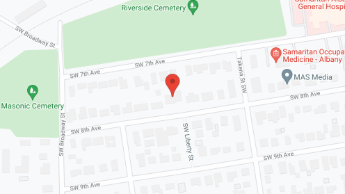 Map of the neighborhood around Hannah House