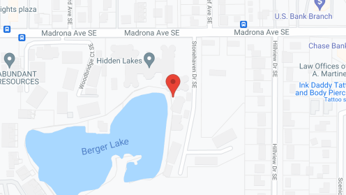 Map of the neighborhood around Holiday Hidden Lakes