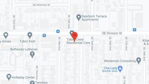 Map of the neighborhood around Tabor Crest 1
