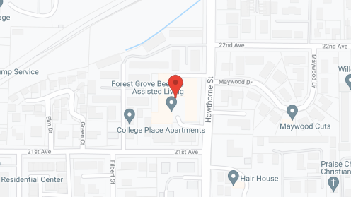 Map of the neighborhood around Forest Grove Beehive