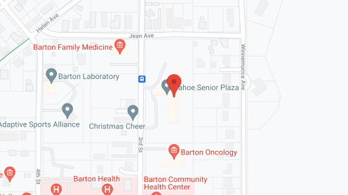 Map of the neighborhood around Tahoe Senior Plaza