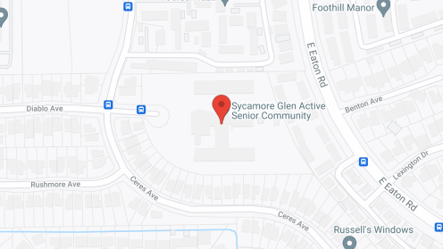 Map of the neighborhood around Sycamore Glen Retirement