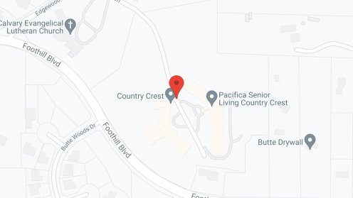 Map of the neighborhood around Pacifica Senior Living Country Crest