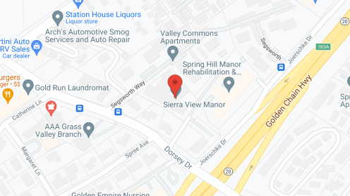 Map of the neighborhood around Sierra View Manor