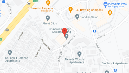 Map of the neighborhood around Brunswick Village Assisted Living